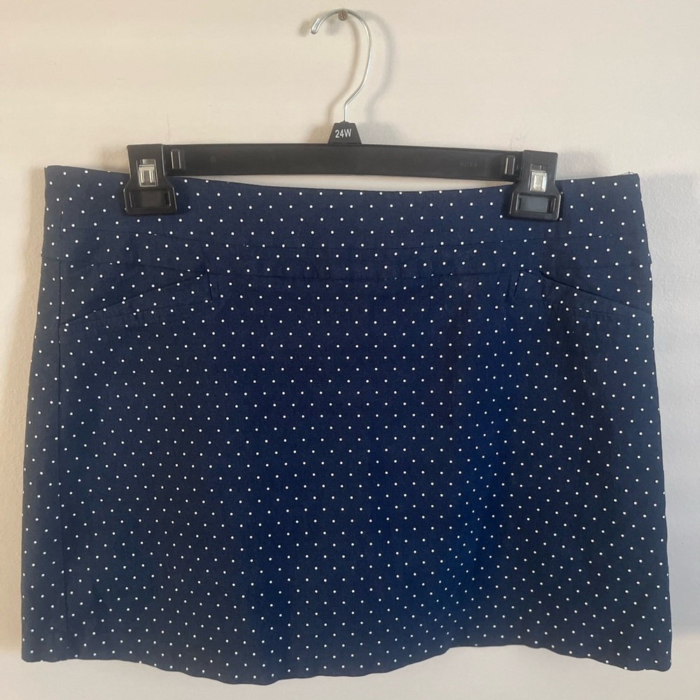 New Direction Navy Polka Dot Skirt Size 16